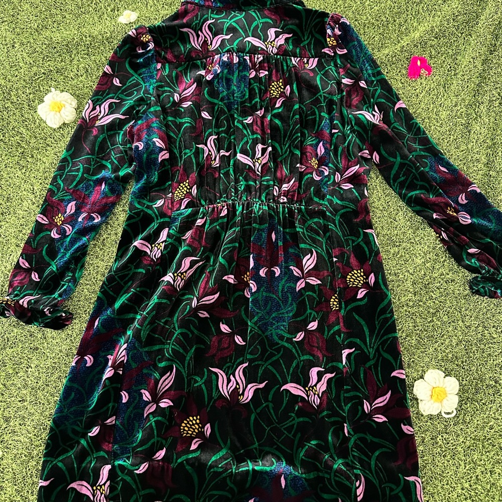 ME+EM Velvet Floral Dress